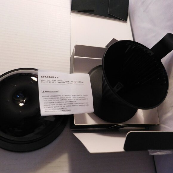 Starbucks Pour Over Coffee Set Black NEW - Picture 7 of 8